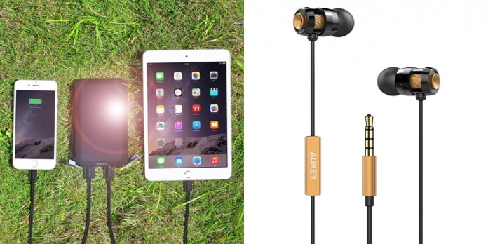 aukey-sale-news-solar-charger-mobile-battery-earphone Aukeyがソーラーチャージャー付き大容量モバイルバッテリーとカナル型イヤホンの割引セールを4/15まで開催中!