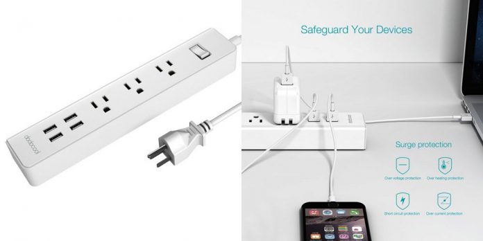 dodocool-power-strip-usb-review-13 【レビュー】USBケーブルを直挿し充電可能!「dodocool 電源タップ ACコンセント + USB充電ポート付き」は寝室や仕事場で重宝するマルチな電源タップ!
