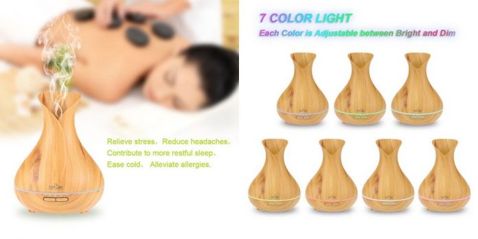 tomshine-400-ml-aroma-diffuser-review 【レビュー】木目調のデザインがいい感じ!「TOMSHINE 400ml 木目調 アロマディフューザー 超音波式加湿器」はアロマも使える手ごろな加湿器!