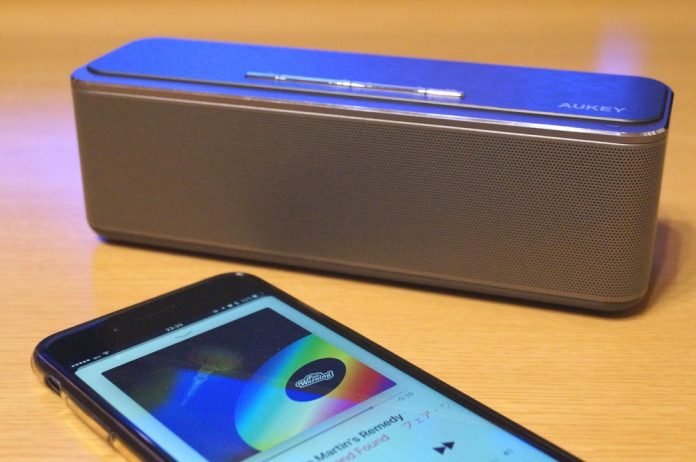 aukey-bluetooth-wireless-speaker-sk-s1-review 【レビュー】これは良い!「AUKEY Bluetooth ワイヤレススピーカー SK-S1」は迫力あるサウンドと高級感のあるデザインでおすすめ!