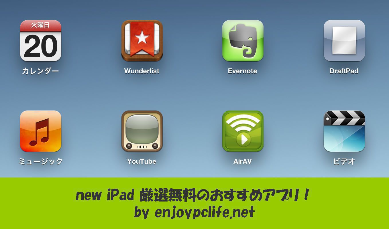 Ipad おすすめ無料アプリ ホーム画面 15 06 14訂正版 Enjoypclife Net