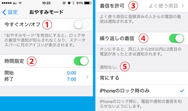 【iphone】おやすみモードの使い方・設定解説【iOS 7】