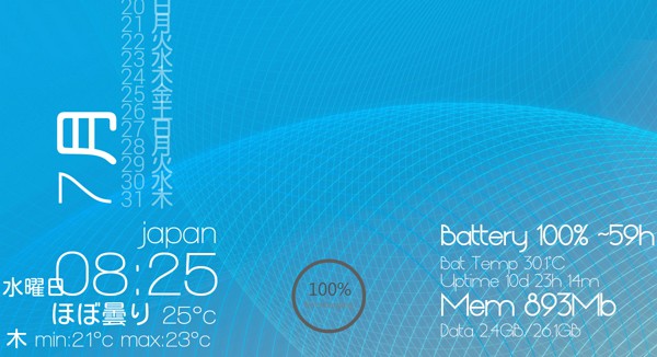 Android 4 4 Nexus 7 ホーム画面を Zooper Widget と Uccw で