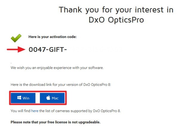 「DxO Optics Pro 8」が期間限定で無料配布中！