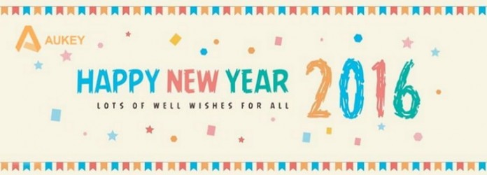 aukey-happy-new-year-sale-2016 Aukeyがモバイルバッテリーとライトニングケーブルのお得なセールを開催!