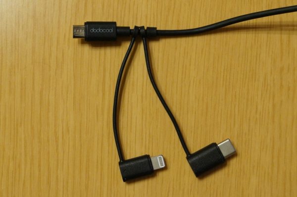 「dodocool MFi認定 3in1 Lightning+Type-C+Mirco USB充電ケーブル 1m」レビューまとめ！