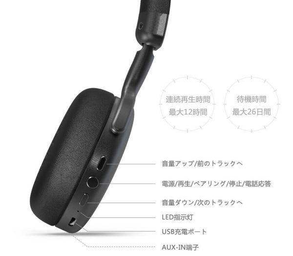 「AudioMX Bluetoothヘッドホン MX10」の使い方/Bluetooth接続方法