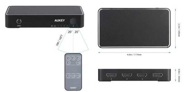 「AUKEY HDMI 切替器 4台用 HA-H14」の特徴/仕様