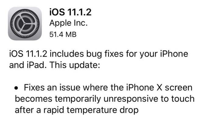 apple-ios-11-1-2-release-iphone-x 「iOS 11.1.2」が配信開始!iPhone Xが低温下で反応しなくなる不具合などを修正!