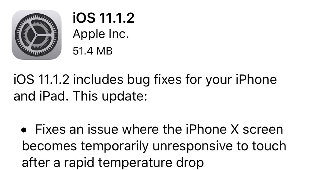 「iOS 11.1.2」が配信開始！iPhone Xが低温下で反応しなくなる不具合などを修正！
