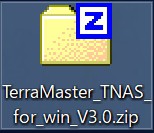 「TerraMaster_TNAS_for_win_V3.0.zip」を7-Zipなどを使って解凍