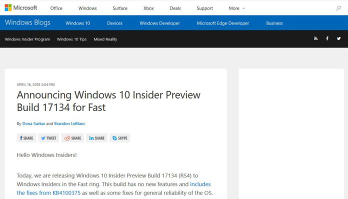 windows-10-spring-creators-update-rs4-1803-17134 待望のWindows 10大型アップデート「Spring Creators Update」、配信直前のバグ発見で配信延期か。