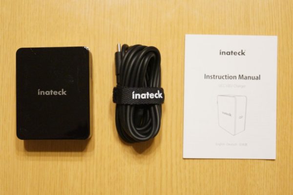 「Inateck 45W USB C / PD充電器 UCC1002」のセット内容