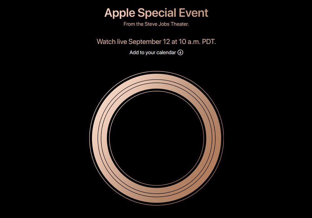 新型iPhone発表イベントは日本時間9月13日午前2時！iPhone XS大小とiPhone 9、Apple Watch Series 4などが発表か。