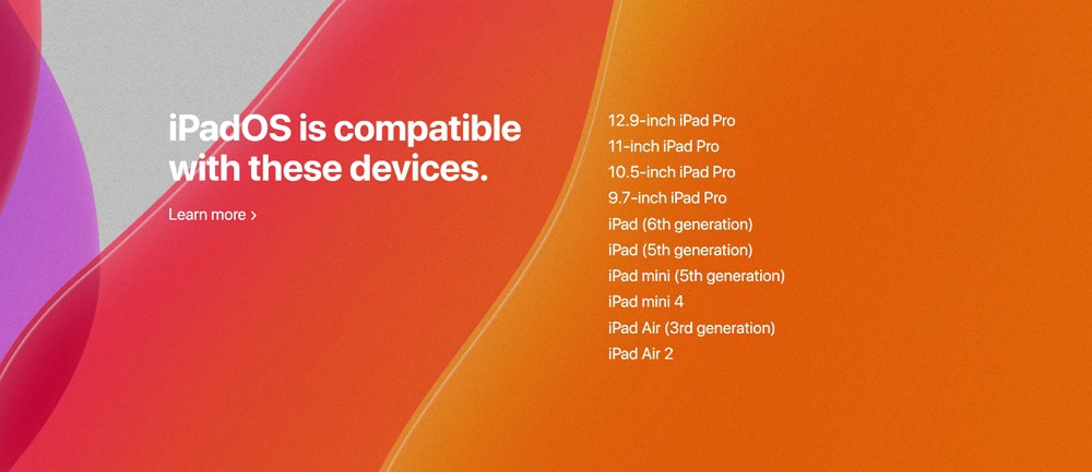 iPadOSにアップデート可能な対応機種一覧