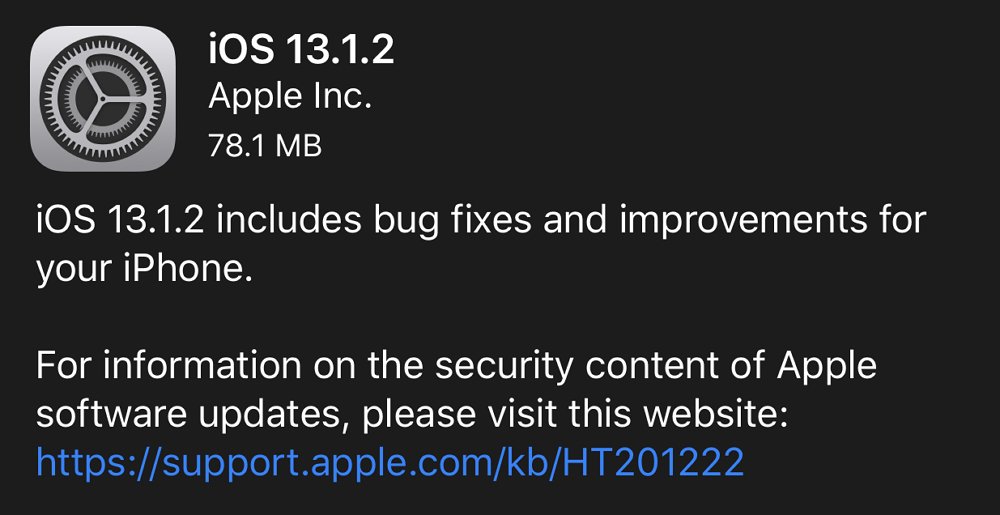 iOS 13.1.2とiPadOS 13.1.2が配信開始！不具合修正がメインのマイナーアップデート。