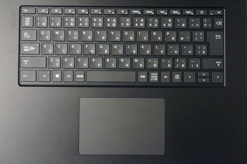 Surface Laptop 3 15インチレビュー：キーボード/タッチパッド