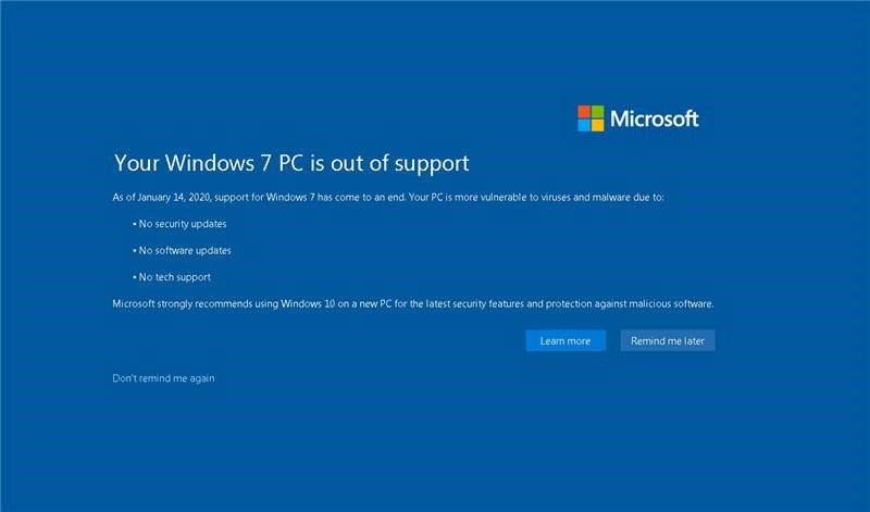 Windows 7のサポートが1月14日で終了 セキュリティ上のリスクが高まるので十分ご注意を Enjoypclife Net