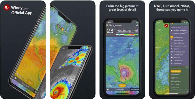 Windy.com：台風接近時などに便利！天気予報などを視覚的に確認可能！