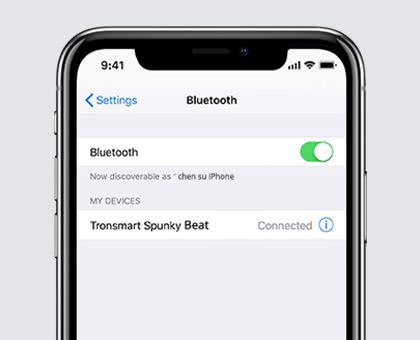 iPhoneと「Tronsmart Spunky Beat」のBluetooth接続/ペアリング方法解説