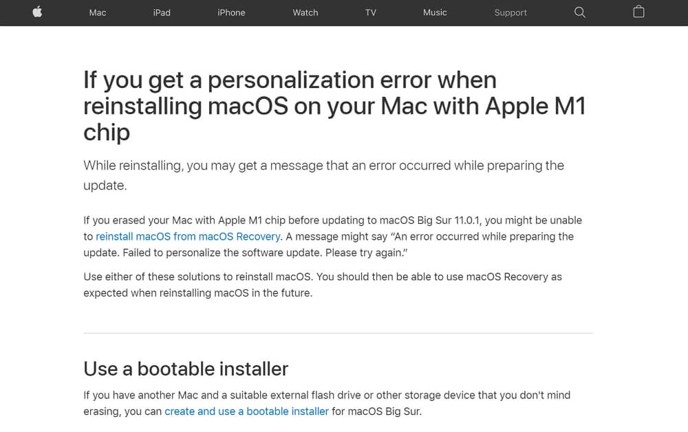 Appleが「M1」チップ搭載MacでOSの復元にエラーが発生する場合の対処方法を公開