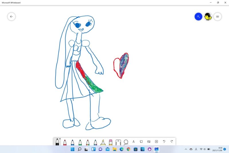 Surface Pro 8：5歳の子供のお絵描き
