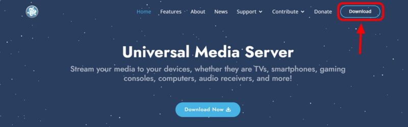 Universal Media Serverのダウンロード方法