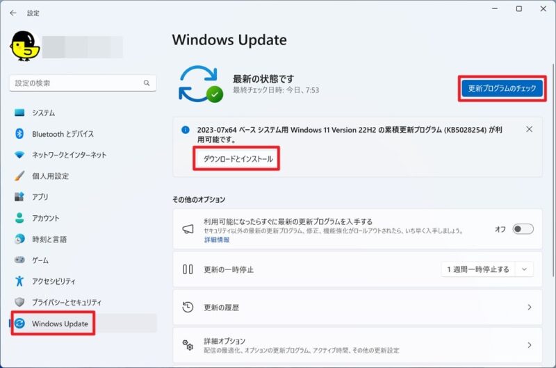 Windows 11 22H2：「KB5028245」のダウンロード＆インストール方法