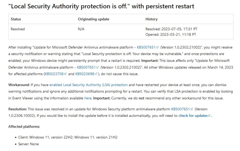 Local Security Authority Protection Using Cpu Microsoftが「ローカル セキュリティ機関の保護」の不具合を再び修正 - enjoypclife.net