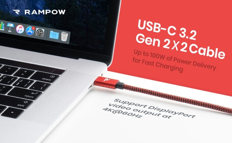 RAMPOW USB-Cケーブル 100W PD対応/USB 3.2 Gen 2x2-20Gbpsの特徴と選んだポイント