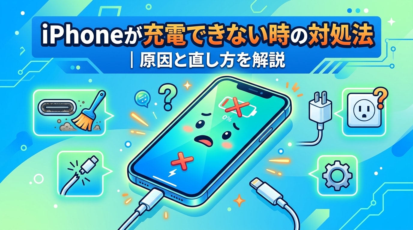 iPhoneが充電できない時の対処法｜原因と直し方を解説