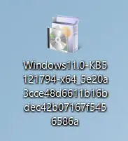 先ほどダウンロードした「.msu」ファイルをダブルクリックする